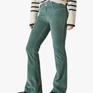 Lucky Brand Green Corduroy Flare Pants